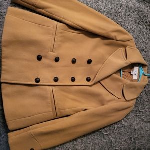 Forever 21 Goldenrod Pea Coat